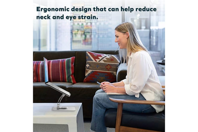 Laptopstativ Desire2 Supreme Dual Pivot Plus Silver - Sølv - Oppbevaring - Oppbevaring til småting - Oppbevaringsstativ - Laptop stativ