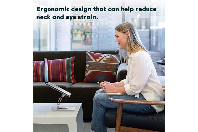 Laptopstativ Desire2 Supreme Dual Pivot Plus Silver - Sølv - Oppbevaring - Oppbevaring til småting - Oppbevaringsstativ - Laptop stativ