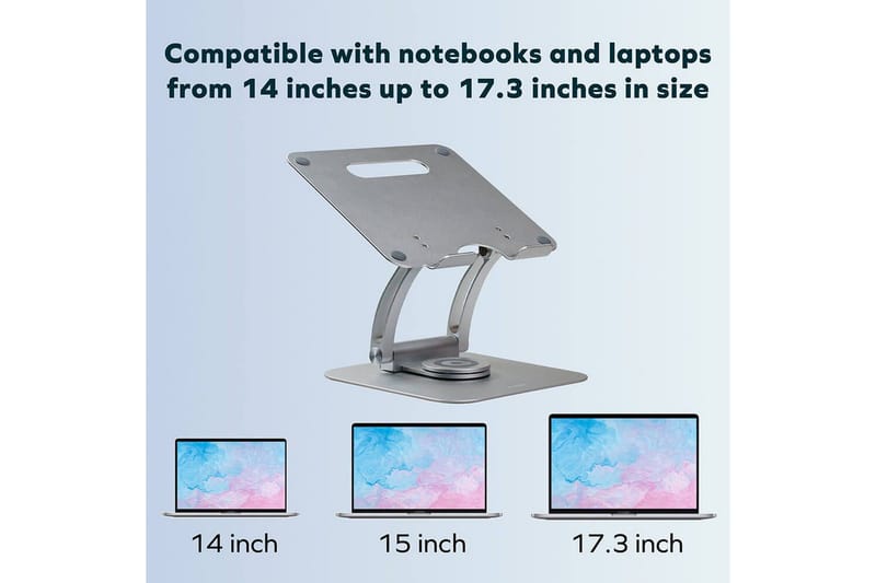 Laptopstativ Desire2 Supreme Dual Pivot Plus Silver - Sølv - Oppbevaring - Oppbevaring til småting - Oppbevaringsstativ - Laptop stativ