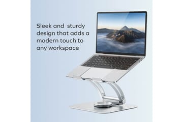 Laptopstativ Desire2 Supreme Dual Pivot Plus Silver - Sølv - Oppbevaring - Oppbevaring til småting - Oppbevaringsstativ - Laptop stativ