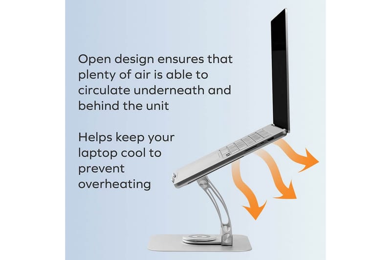 Laptopstativ Desire2 Supreme Dual Pivot Plus Silver - Sølv - Oppbevaring - Oppbevaring til småting - Oppbevaringsstativ - Laptop stativ