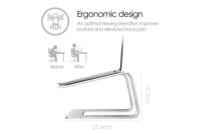 Laptopstativ Desire2 Supreme Pro Aluminium Silver - Sølv - Oppbevaring - Oppbevaring til småting - Oppbevaringsstativ - Laptop stativ