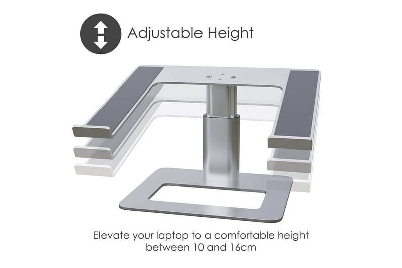 Laptopstativ Desire2 Vertikalt Justerbart - Sølv - Oppbevaring - Oppbevaring til småting - Oppbevaringsstativ - Laptop stativ