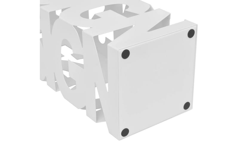 Hvit kvadratisk Paraplyholder Stokk i stål 48,5 cm - Paraplystativ