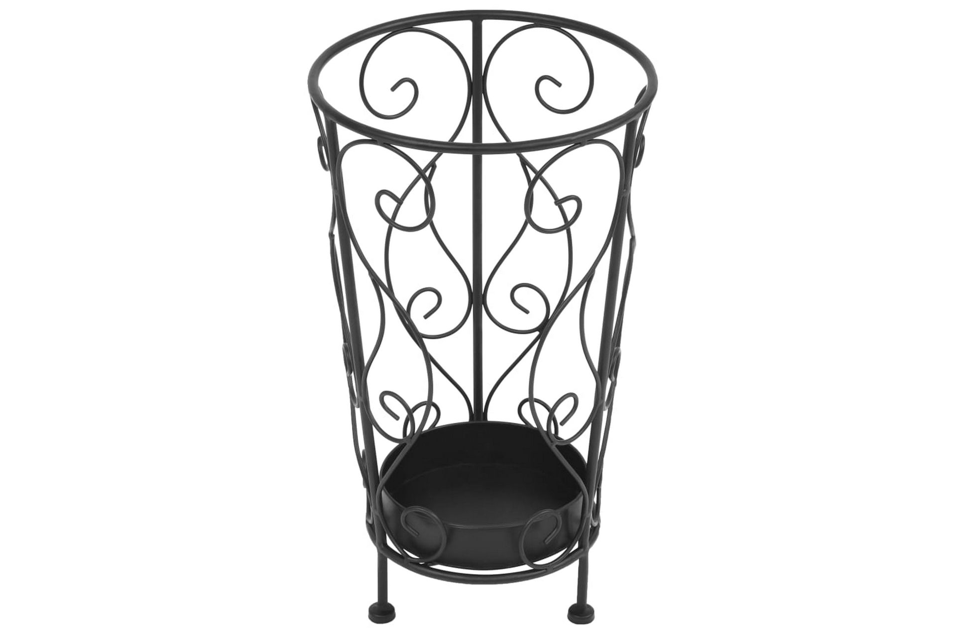 Paraplystativ gammeldags stil metall 26x46 cm svart - Oppbevaring - Oppbevaring til småting - Oppbevaringsstativ - Paraplystativ