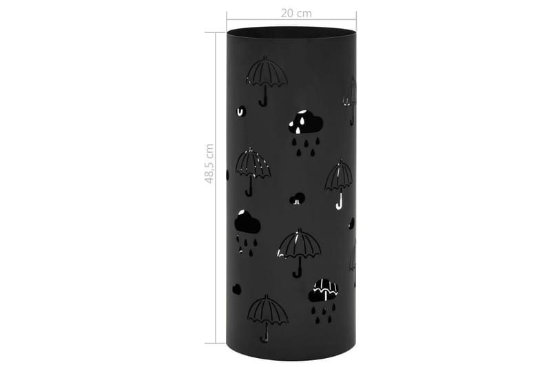 Paraplystativ paraplyer stål svart - Paraplystativ
