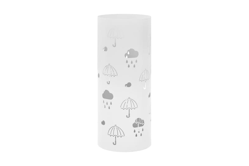 Paraplystativ paraplyer stål hvit - Paraplystativ