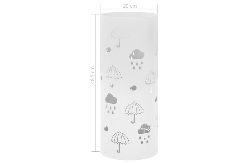 Paraplystativ paraplyer stål hvit - Paraplystativ