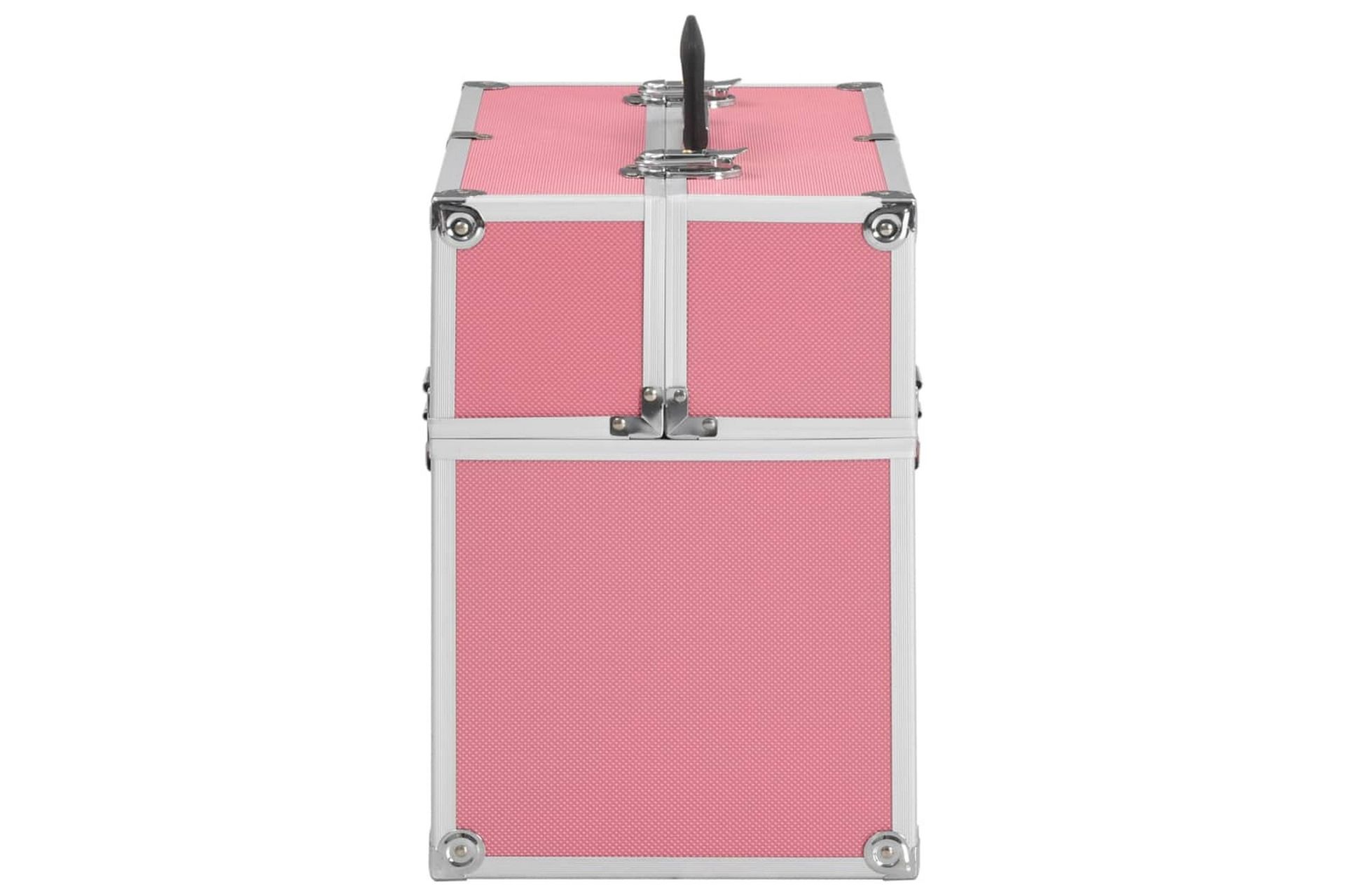 Sminkeveske 37x24x35 cm rosa aluminium - Rosa - Oppbevaring - Oppbevaring til småting