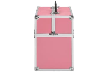 Sminkeveske 37x24x35 cm rosa aluminium - Rosa - Oppbevaring - Oppbevaring til småting