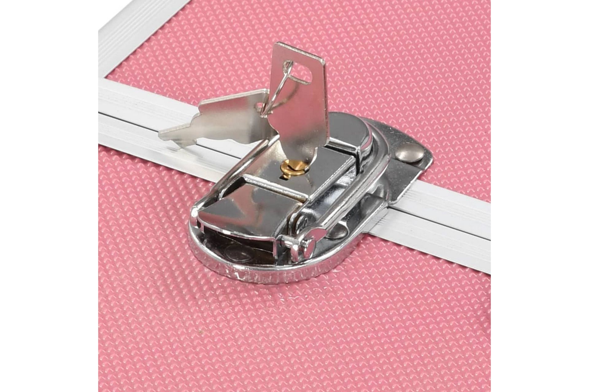 Sminkeveske 37x24x35 cm rosa aluminium - Rosa - Oppbevaring - Oppbevaring til småting