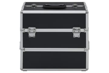 Sminkeveske 37x24x35 cm svart aluminium - Svart - Oppbevaring - Oppbevaring til småting