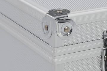 Sminkeveske 37x24x40 cm sølv aluminium - Silver - Oppbevaring - Oppbevaring til småting