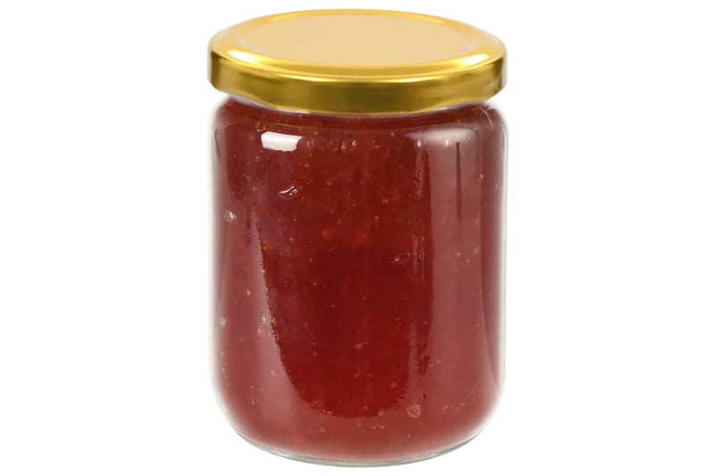 Syltetøyglass med gult lokk 48 stk 230 ml - Oppbevaring - Oppbevaring til småting - Oppbevaringskrukke