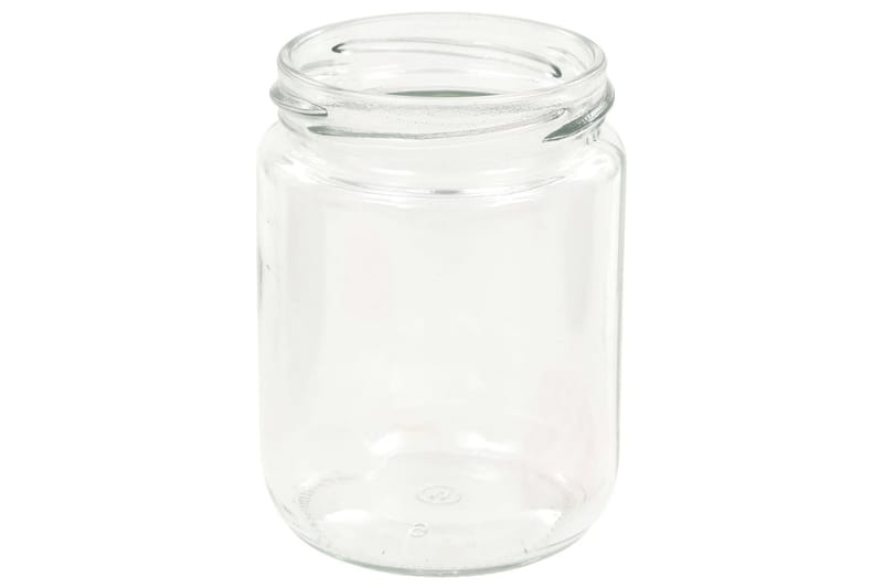 Syltetøyglass med hvite og røde lokk 96 stk 230 ml - Oppbevaring - Oppbevaring til småting - Oppbevaringskrukke