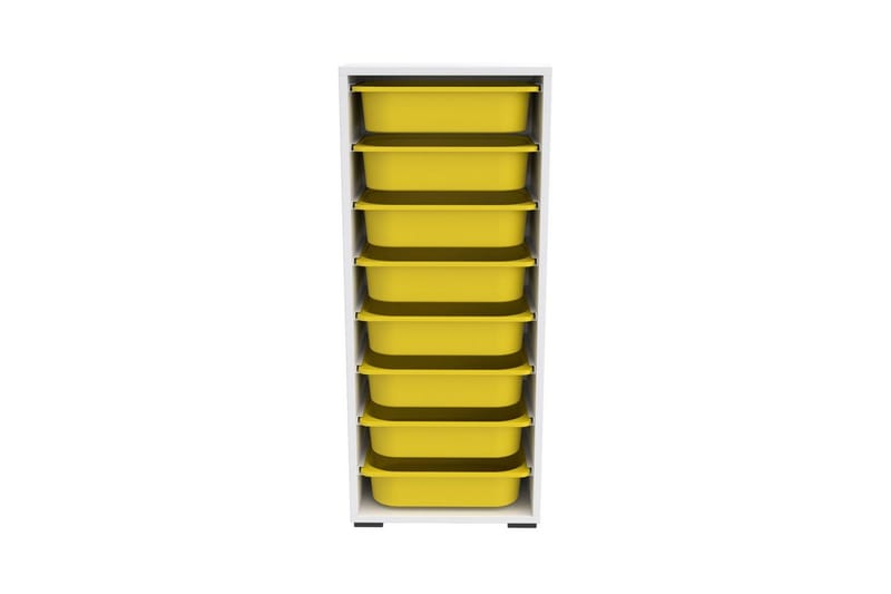 Versa Oppbevaringsbokser 45,5 cm - Gul/Hvit - Oppbevaring - Oppbevaring til småting - Oppbevaringsbokser