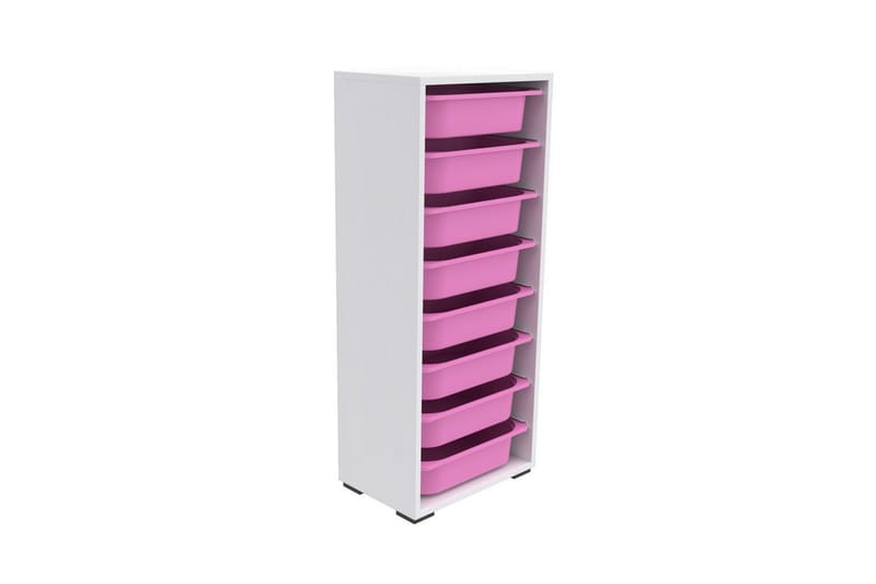 Versa Oppbevaringsbokser 45,5 cm - Hvit/Rosa - Oppbevaring - Oppbevaring til småting - Oppbevaringsbokser