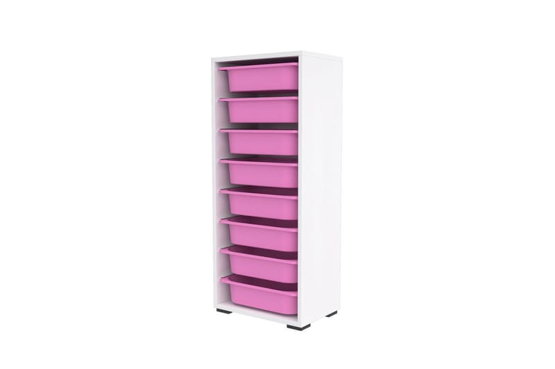 Versa Oppbevaringsbokser 45,5 cm - Hvit/Rosa - Oppbevaring - Oppbevaring til småting - Oppbevaringsbokser