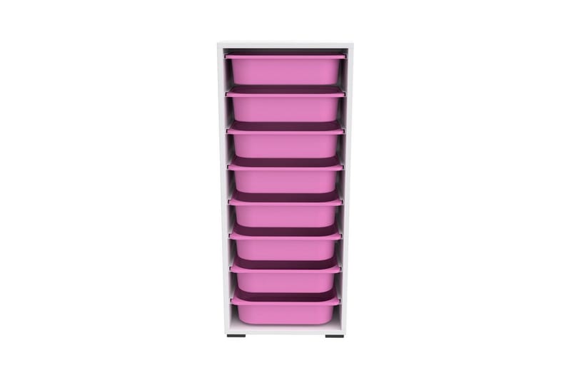 Versa Oppbevaringsbokser 45,5 cm - Hvit/Rosa - Oppbevaring - Oppbevaring til småting - Oppbevaringsbokser