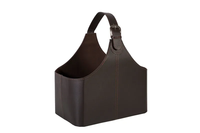 Walter Avisstativ 22x38xH33cm Kunstlær, Mørkebrun