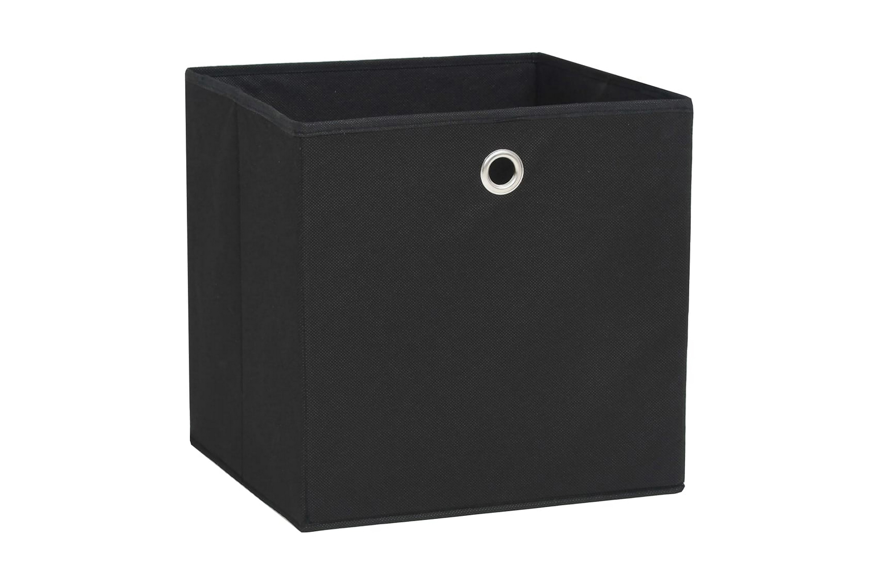Oppbevaringsbokser 4 stk ikke-vevet stoff 28x28x28 cm svart - Svart