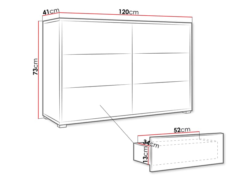 Agawal Kommode 120 cm - Brun - Oppbevaring - Oppbevaringsmøbler - Kommode