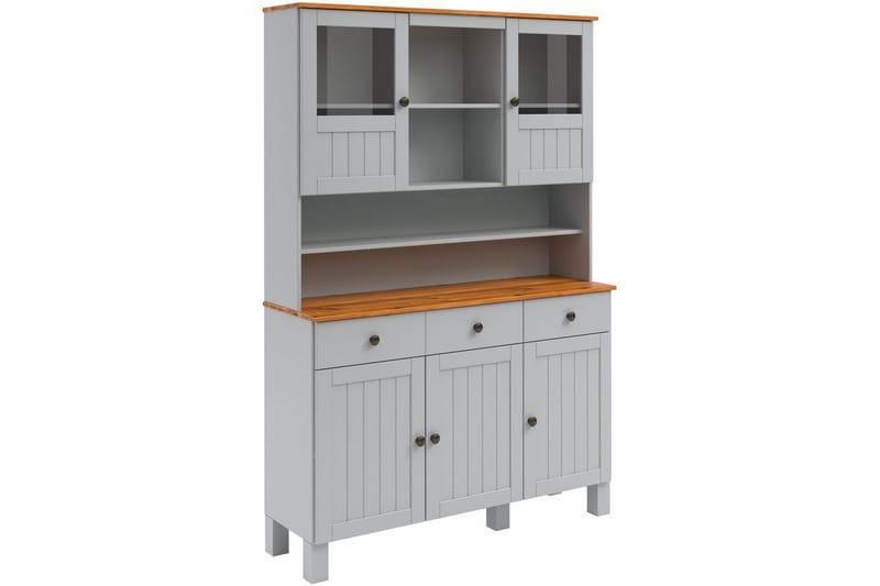 Alby Kommode med Overskap 125x38 cm, Grå