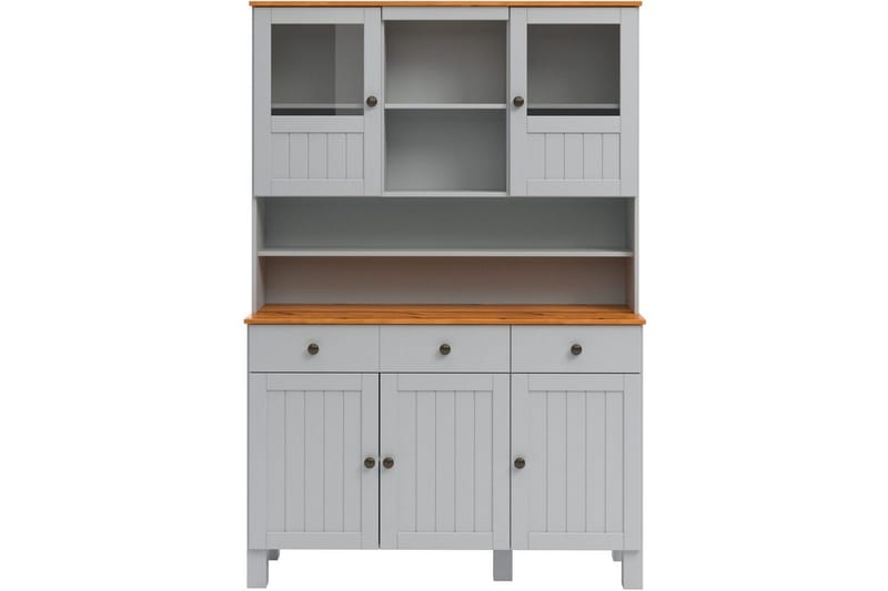 Alby Kommode med Overskap 125x38 cm - Grå - Oppbevaring - Oppbevaringsmøbler - Kommode