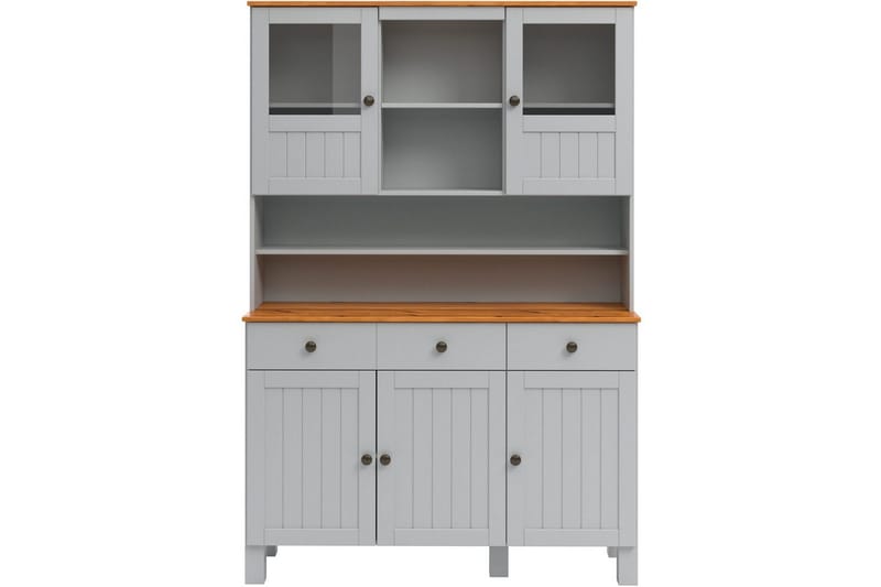 Alby Kommode med Overskap 125x38 cm - Grå - Oppbevaring - Oppbevaringsmøbler - Kommode