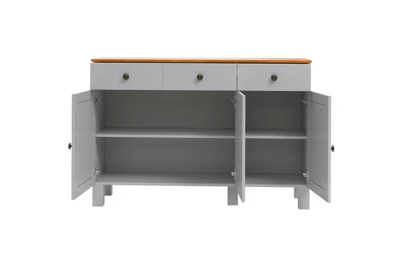 Alby Skjenk 125 cm - Grå - Oppbevaring - Oppbevaringsmøbler - Sideboard & skjenker