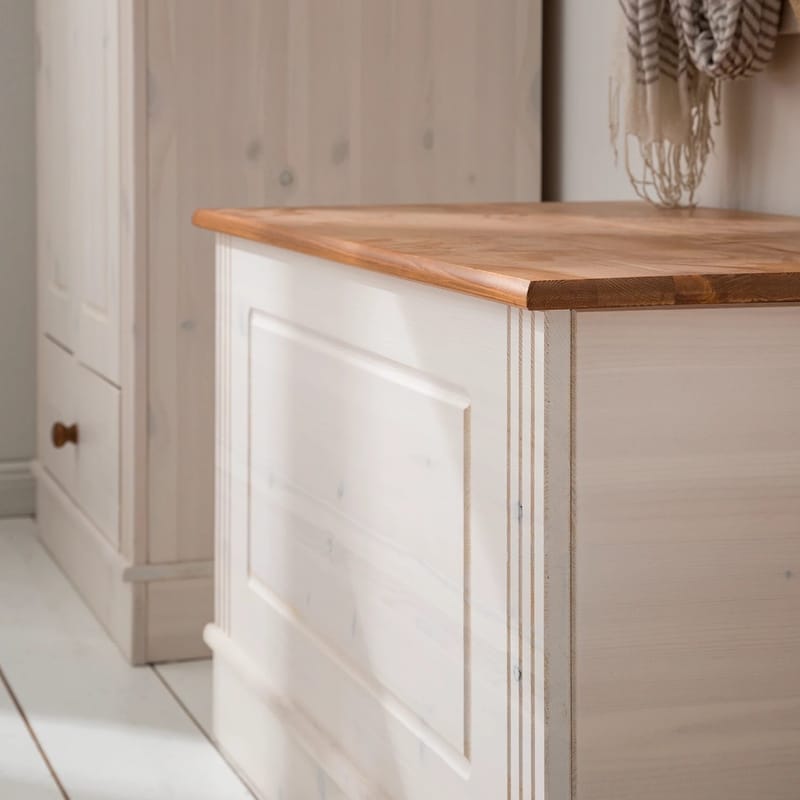 Anita Oppbevaringskiste 80 cm - Hvit/Honning - Oppbevaring - Oppbevaringsmøbler - Oppbevaringskiste