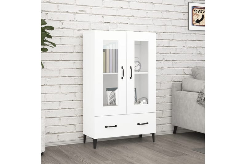 beBasic Highboard hvit 70x31x115 cm konstruert tre - Hvit - Oppbevaring - Oppbevaringsmøbler - Sideboard & skjenker