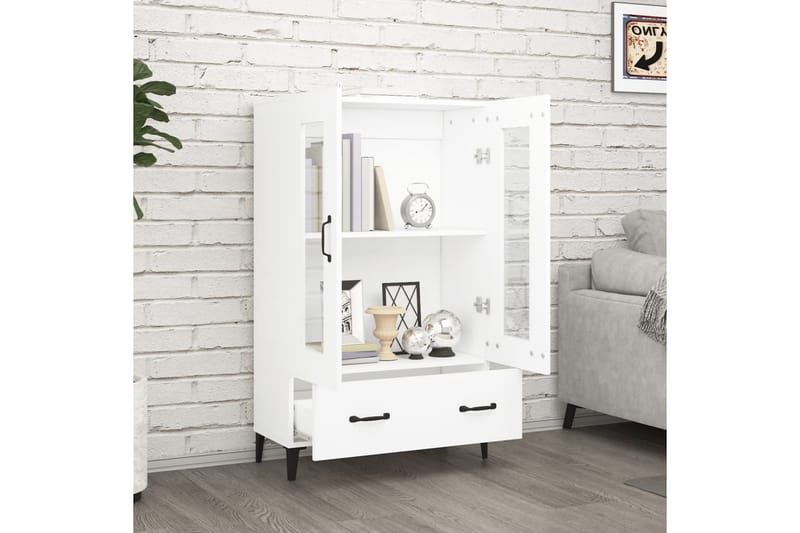 beBasic Highboard hvit 70x31x115 cm konstruert tre - Hvit - Oppbevaring - Oppbevaringsmøbler - Sideboard & skjenker