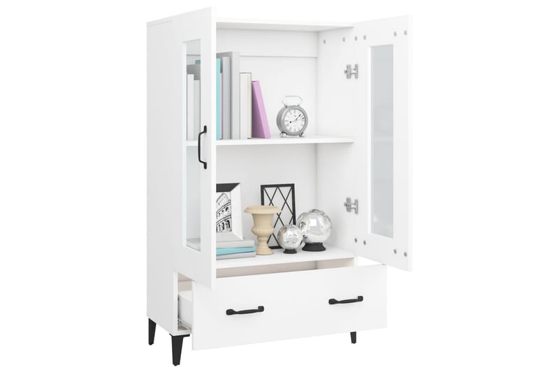 beBasic Highboard hvit 70x31x115 cm konstruert tre - Hvit - Oppbevaring - Oppbevaringsmøbler - Sideboard & skjenker