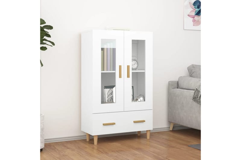beBasic Highboard hvit 70x31x115 cm konstruert tre - Hvit - Oppbevaring - Oppbevaringsmøbler - Sideboard & skjenker