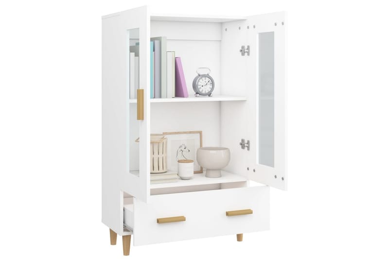 beBasic Highboard hvit 70x31x115 cm konstruert tre - Hvit - Oppbevaring - Oppbevaringsmøbler - Sideboard & skjenker