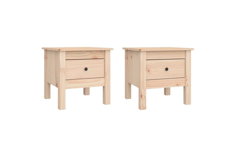 beBasic Sidebord 2 stk 40x40x39 cm heltre furu - Brun - Oppbevaring - Oppbevaringsmøbler - Sideboard & skjenker