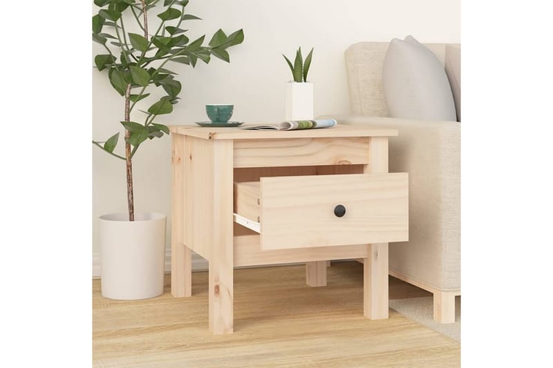 beBasic Sidebord 2 stk 40x40x39 cm heltre furu - Brun - Sideboard & skjenker