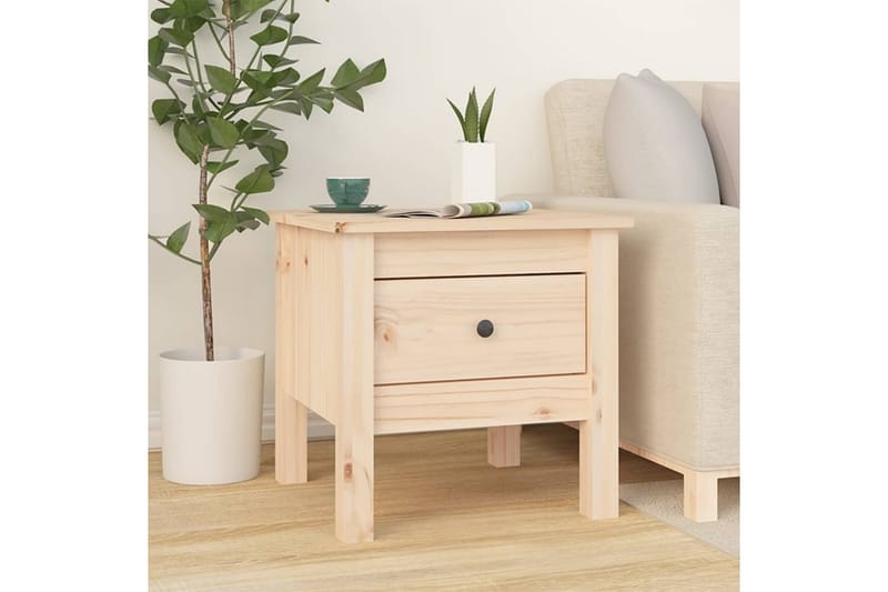 beBasic Sidebord 2 stk 40x40x39 cm heltre furu - Brun - Sideboard & skjenker