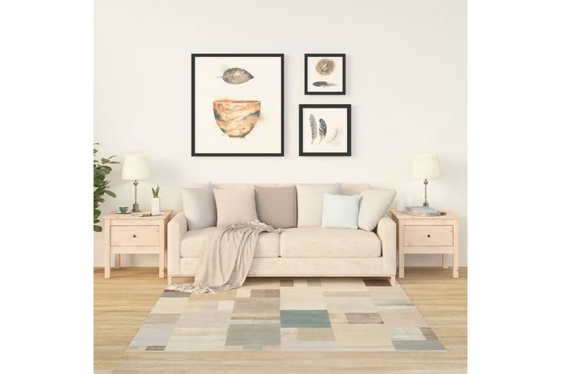 beBasic Sidebord 2 stk 50x50x49 cm heltre furu - Brun - Oppbevaring - Oppbevaringsmøbler - Sideboard & skjenker