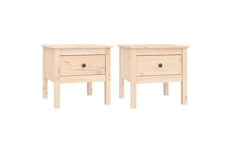 beBasic Sidebord 2 stk 50x50x49 cm heltre furu - Brun - Oppbevaring - Oppbevaringsmøbler - Sideboard & skjenker
