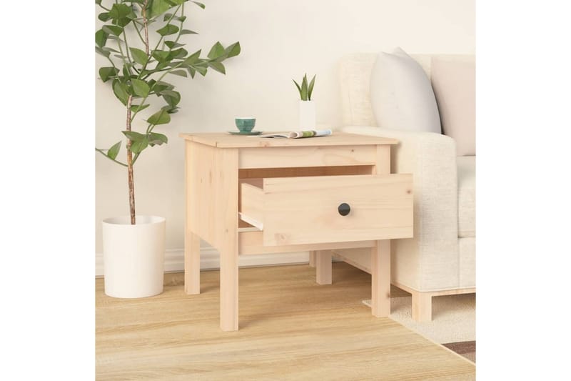 beBasic Sidebord 2 stk 50x50x49 cm heltre furu - Brun - Sideboard & skjenker