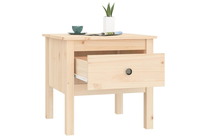 beBasic Sidebord 2 stk 50x50x49 cm heltre furu - Brun - Sideboard & skjenker