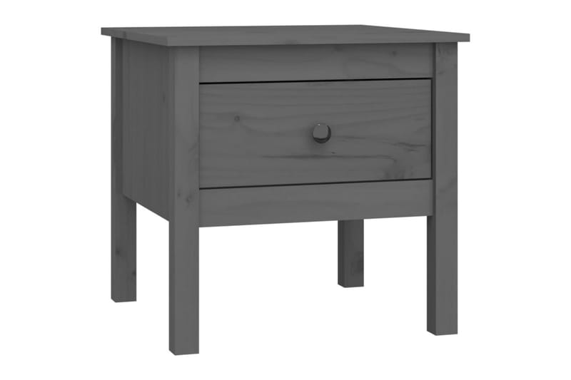 beBasic Sidebord 2 stk grå 50x50x49 cm heltre furu - GrÃ¥ - Sideboard & skjenker