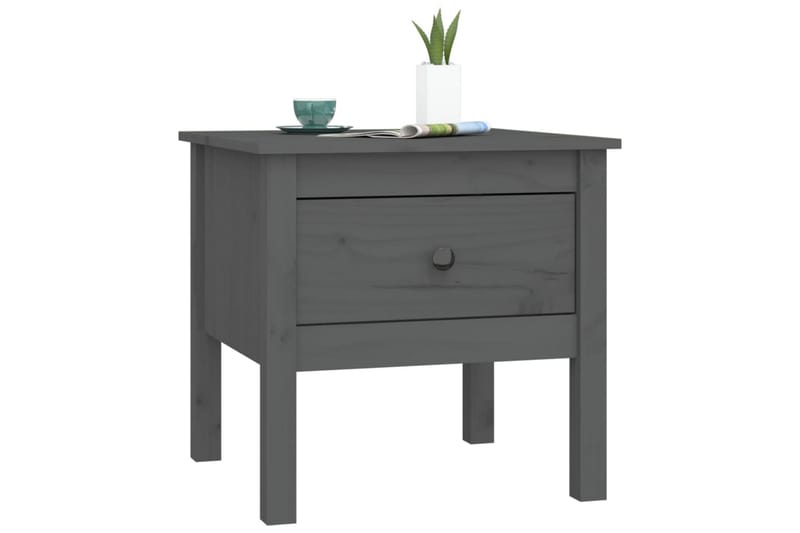 beBasic Sidebord 2 stk grå 50x50x49 cm heltre furu - GrÃ¥ - Oppbevaring - Oppbevaringsmøbler - Sideboard & skjenker