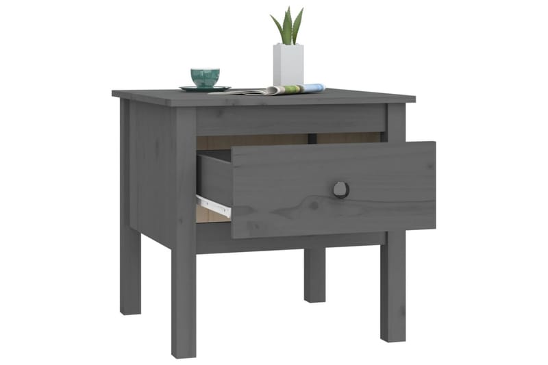 beBasic Sidebord 2 stk grå 50x50x49 cm heltre furu - GrÃ¥ - Oppbevaring - Oppbevaringsmøbler - Sideboard & skjenker