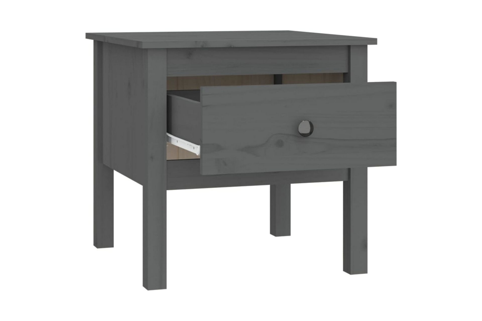 beBasic Sidebord 2 stk grå 50x50x49 cm heltre furu - GrÃ¥ - Oppbevaring - Oppbevaringsmøbler - Sideboard & skjenker