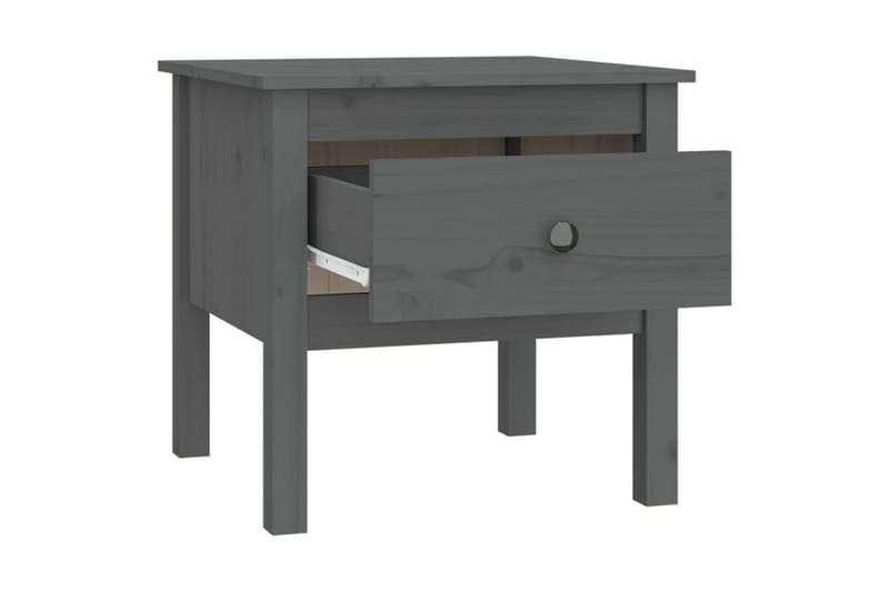 beBasic Sidebord 2 stk grå 50x50x49 cm heltre furu - GrÃ¥ - Sideboard & skjenker