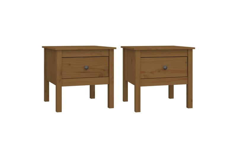 beBasic Sidebord 2 stk honningbrun 50x50x49 cm heltre furu - Brun - Oppbevaring - Oppbevaringsmøbler - Sideboard & skjenker