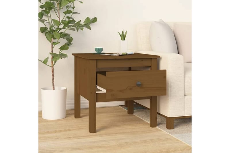 beBasic Sidebord 2 stk honningbrun 50x50x49 cm heltre furu - Brun - Oppbevaring - Oppbevaringsmøbler - Sideboard & skjenker